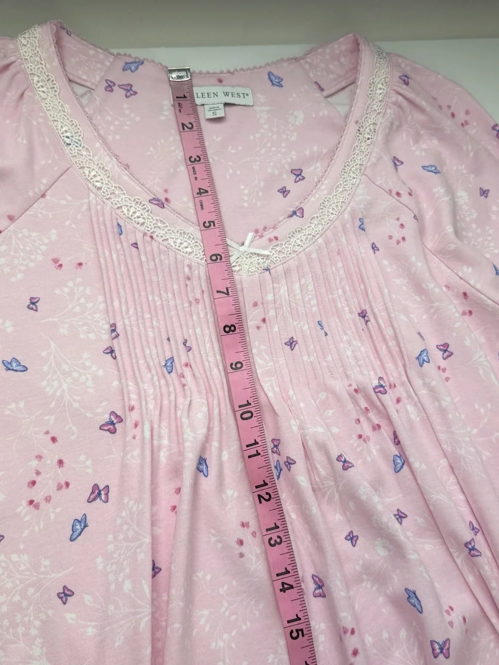 Eileen West Nightgown Womens Small Pink Butterfly Long Sleeve Pajamas NWT E80183